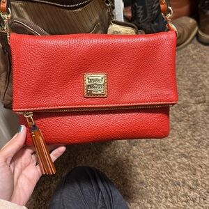 Dooney & Bourke Red Leather Crossbody Bag authentic